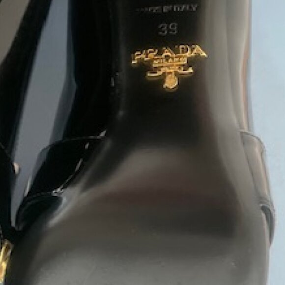 $890 PRADA Gold Chain Statement Loafer Pump New w/Box -  S 8,5/9 IT - Picture 12 of 16